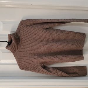 Soft cable knit turtleneck sweater